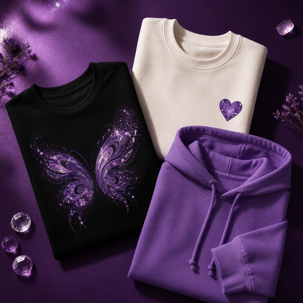Custom pressed tee, sweatshirt and hoodie made by Ms Mia Ts